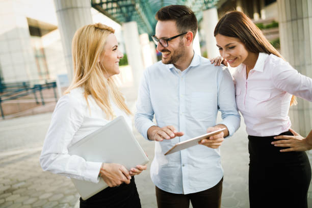 istock Business people having fun in office 1043535532