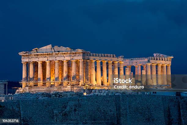 Ricostruzione Del Partenone Di Atene E Lacropoli - Fotografie stock e altre immagini di Atene - Atene, Acropoli - Atene, Partenone - Atene