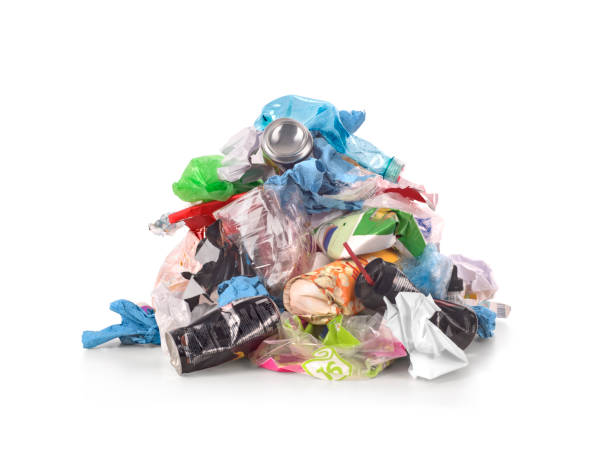 istock Garbage pile isolated on a white background 1043539752