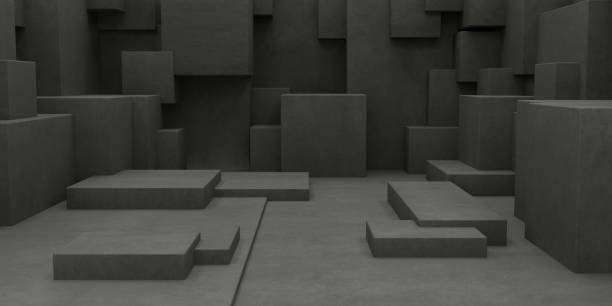 istock 3D Geometric Abstract Cuboid Wallpaper Background 1043550862
