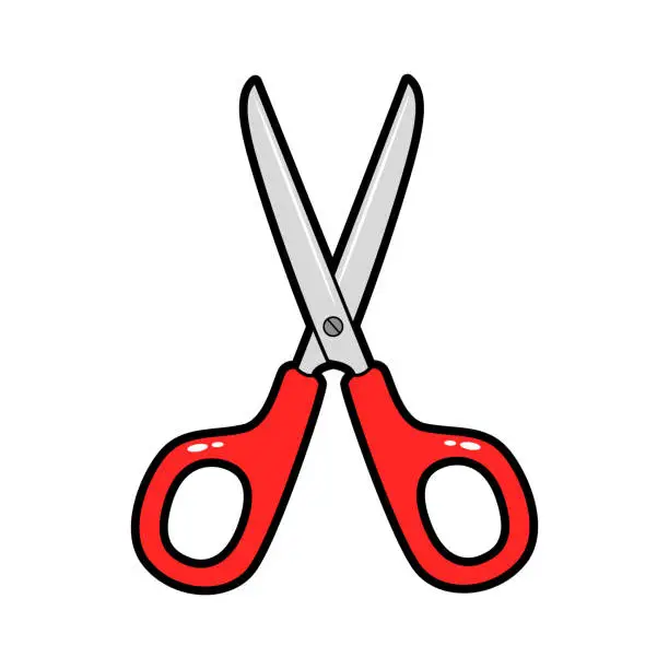 Vector illustration of Scissors vector cartoon