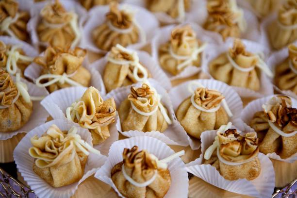 istock Delicious pancakes with filling 1043551186