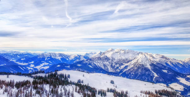 istock Panorama over Dachstein West, Austrian alps 1043557894