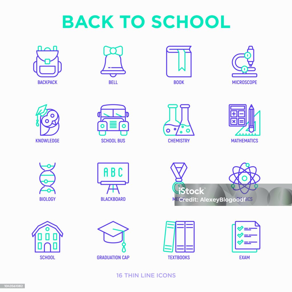 Back To School Thin Line Icons Set Backpack Bell Book Microscope Knowledge Owl Graduation Cap Bus Chemistry Mathematics Biology Blackboard Physics Exam Modern Vector Illustration Stock Illustration - Download Image Now - iStock Back To School Thin Line Icons Set Backpack Bell Book Microscope Knowledge Owl Graduation Cap Bus Chemistry Mathematics Biology Blackboard Physics Exam Modern Vector Illustration Stock Illustration - Download Image Now - iStock