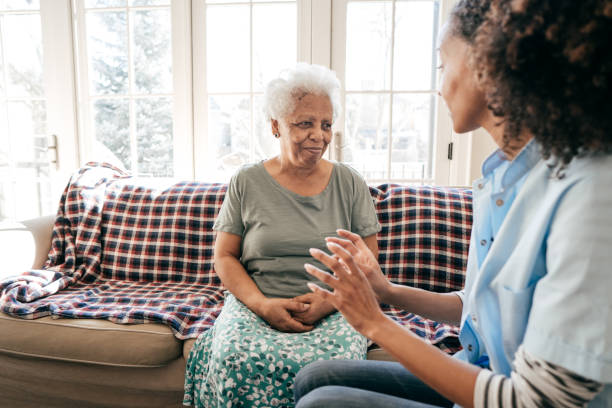 istock Home carers and seniors 1043568682