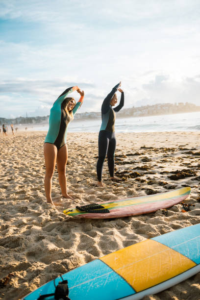 istock Surfing on beautiful beach - Australian summer is coming 1043569172