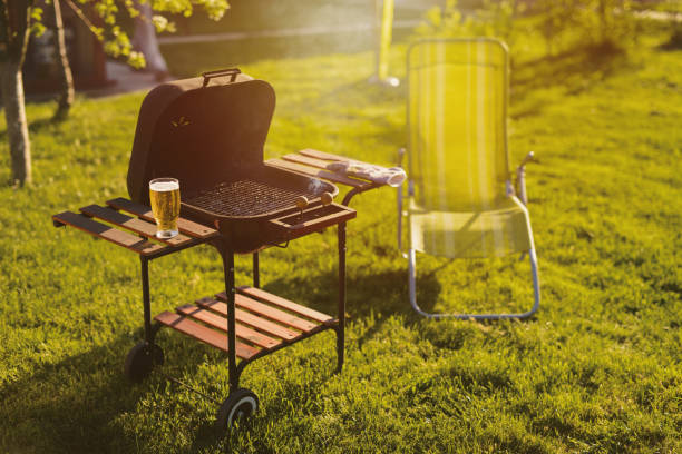 istock Picture of empty barbeque grill prepared for use. 1043573226