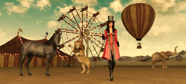 サーカス カーニバル出演 - circus lion ストックフォトと画像