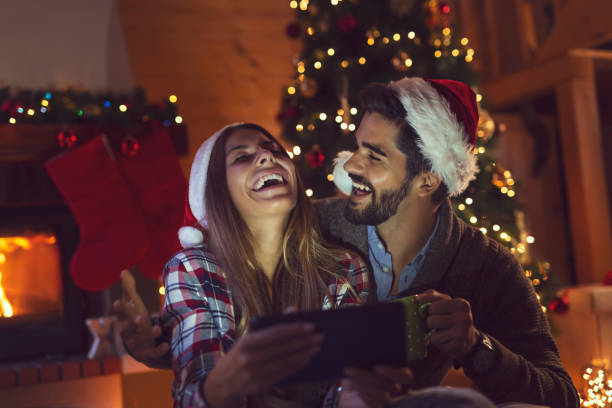 istock Couple enjoying Christmas 1043577292