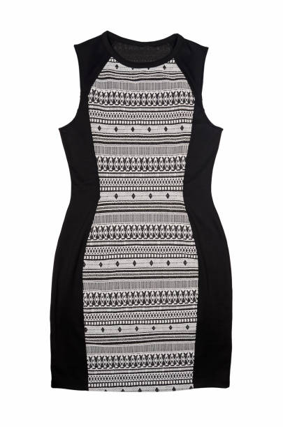 istock Women's black dress isolated on white background 1043582130