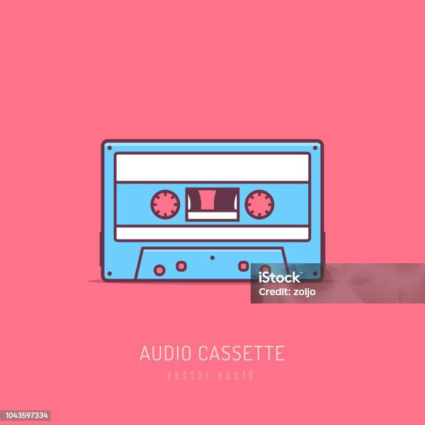 Audio Cassette Stock Illustration - Download Image Now - Audio Cassette, Mixtape, Icon Symbol
