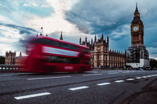 istock Traffic on the Westminster bridge, London 1043597382