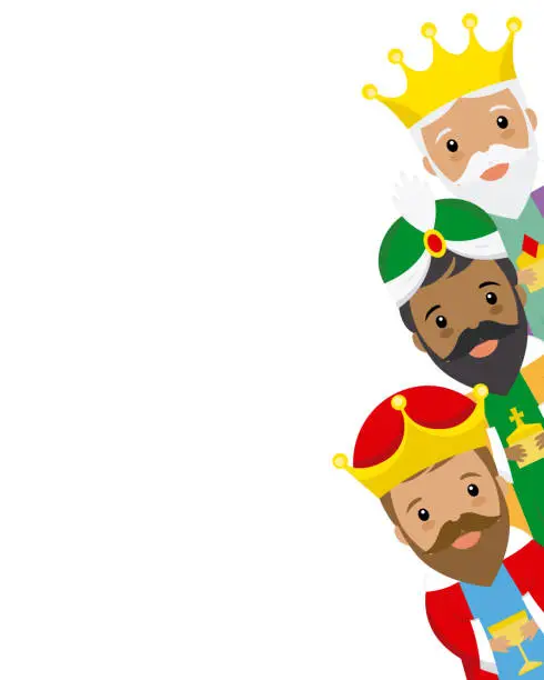 Vector illustration of The three kings of orient