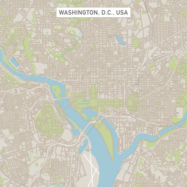 華盛頓特區美國城市街道地圖 - washington dc 幅插畫檔、美工圖案、卡通及圖標
