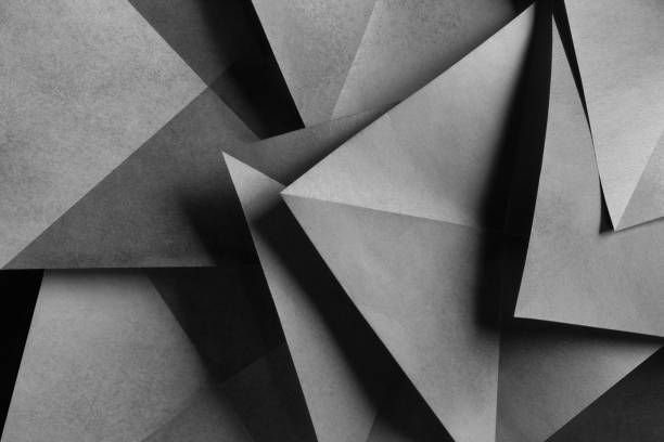istock Geometric shapes in black and white, abstract background 1043633990