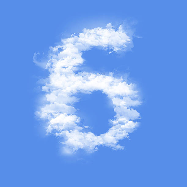 istock Clouds forming the number six in the blue sky 104363408