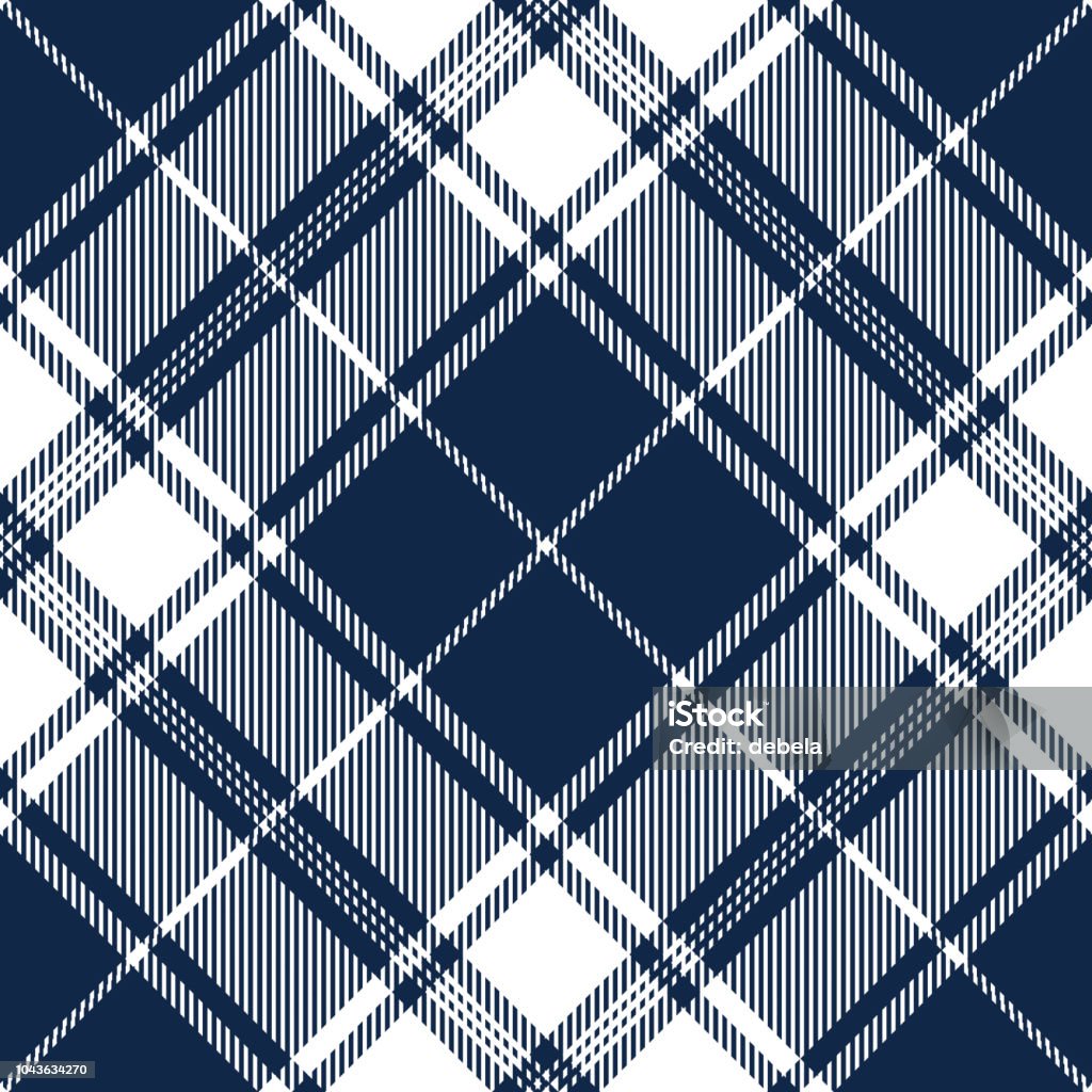 Scotland Pattern Blue Navy Blue Scottish Tartan Plaid Textile Pattern Stock Illustration ...