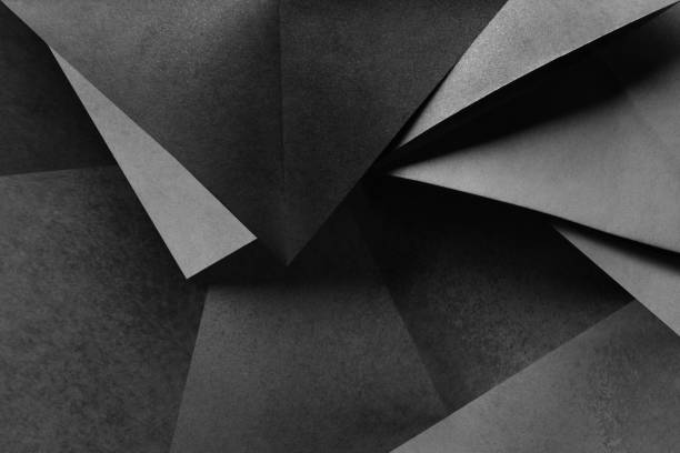 istock Geometric shapes in black and white, abstract background 1043634726