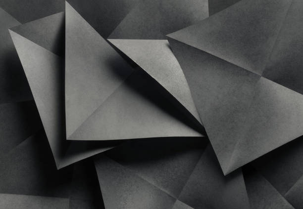 istock Geometric shapes in black and white, abstract background 1043643922