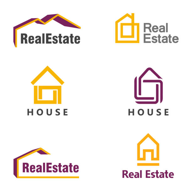 szablon projektu wektorowego. ikona domu. zestaw ikon nieruchomości - computer icon symbol icon set real estate stock illustrations