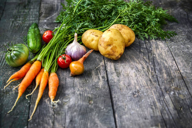 istock Harvest vegetables with herbs and spices 1043648702