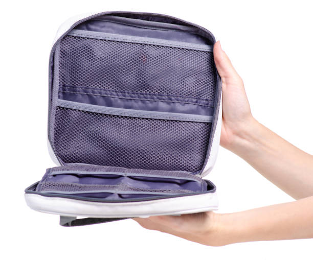 istock Cosmetic bag travel bath in hand 1043648796