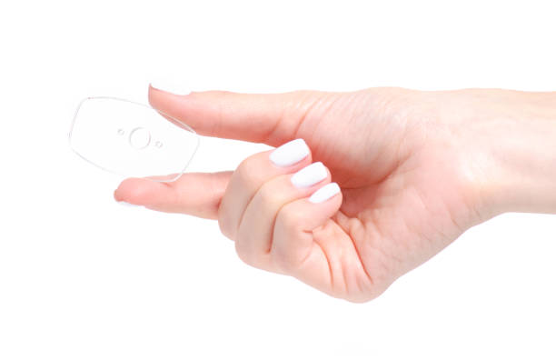 istock Template for lenses glasses sight in hand 1043650150
