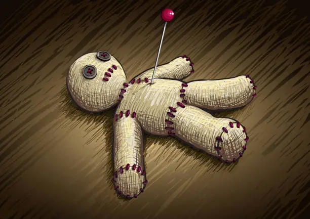 Vector illustration of Voodoo doll