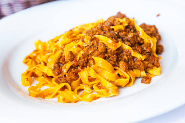 istock Pasta Bolognese on the table 1043651836