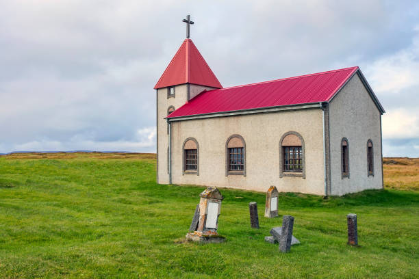 Charming Icelandic church stock photo