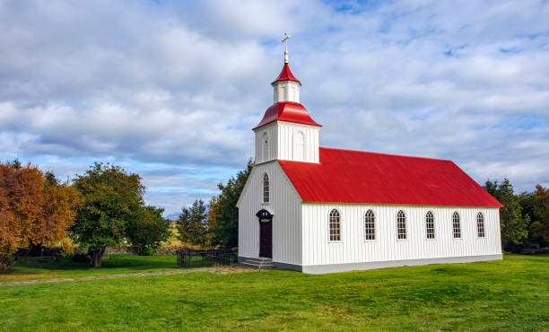 Möðruvellir church, Iceland stock photo