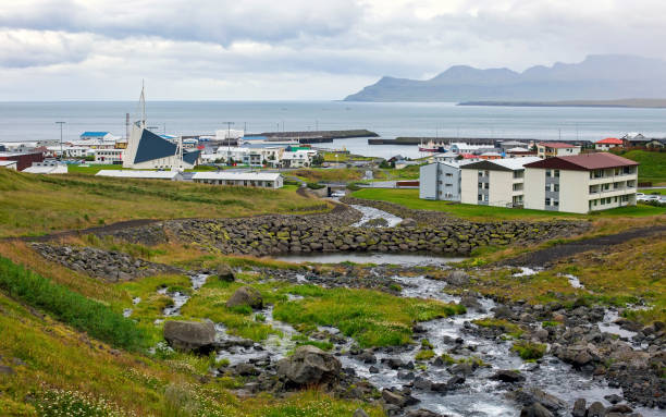 Town of Ólafsvík, Iceland stock photo