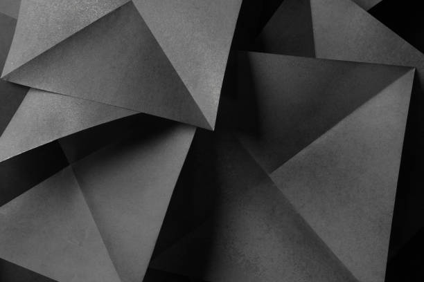 istock Geometric shapes in black and white, abstract background 1043656688