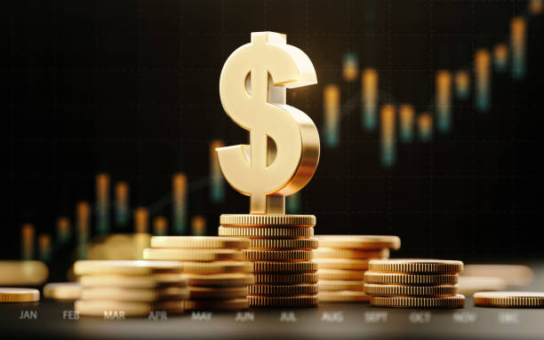 istock American Dollar Symbol With Financial Chart Over Dark Background 1043657526