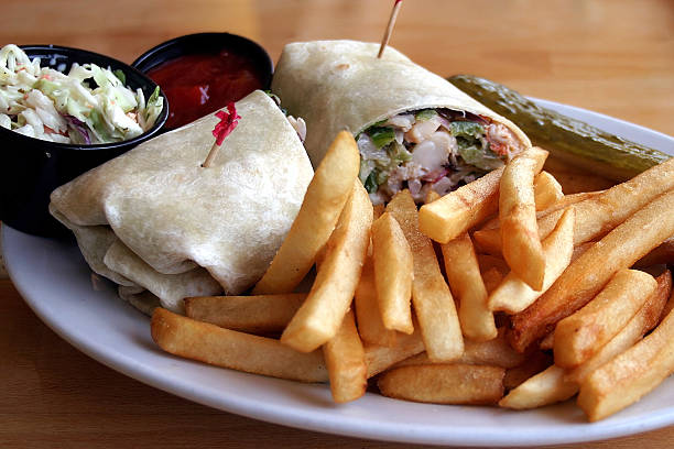 istock Lobster Wrap and Fries 104365979
