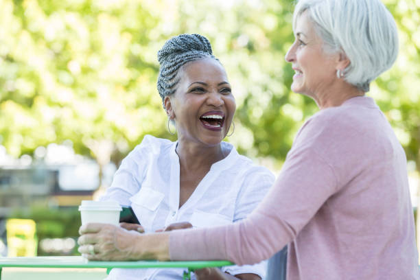 istock Senior friends laughing together 1043661930