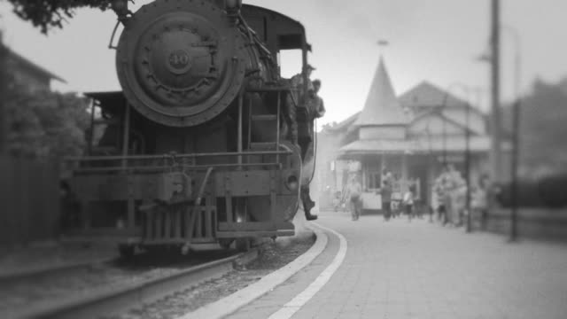 Steam Engine Train Leaves Station