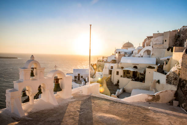 istock Beautiful Sunset at Oia, Santorini, Greece 1043667898