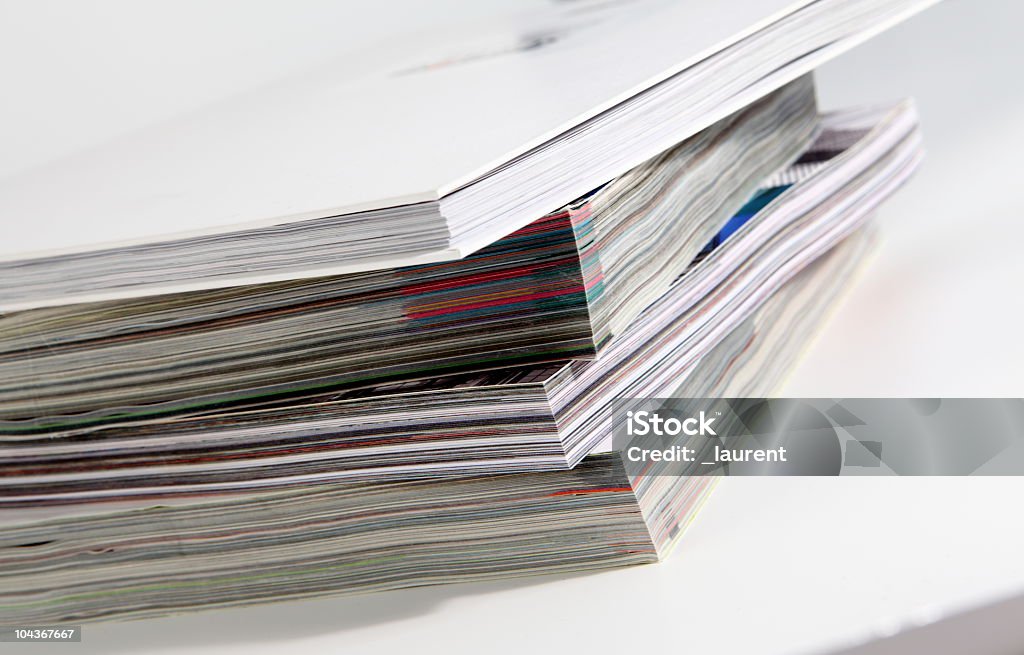 stack of magazines  Arrangement Stock Photo