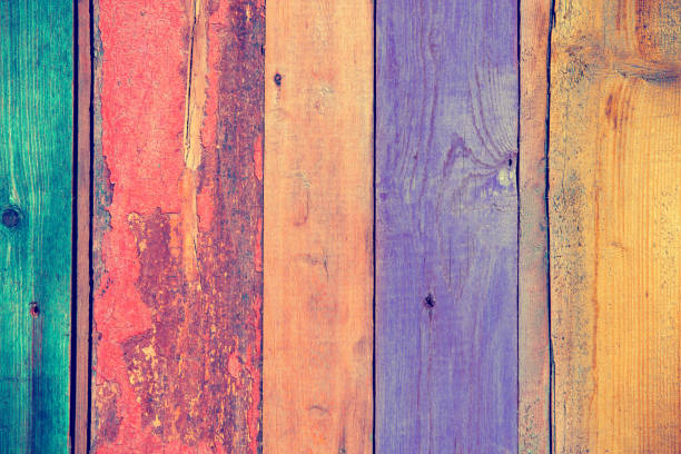 istock Background of multi-colored wooden boards 1043680994