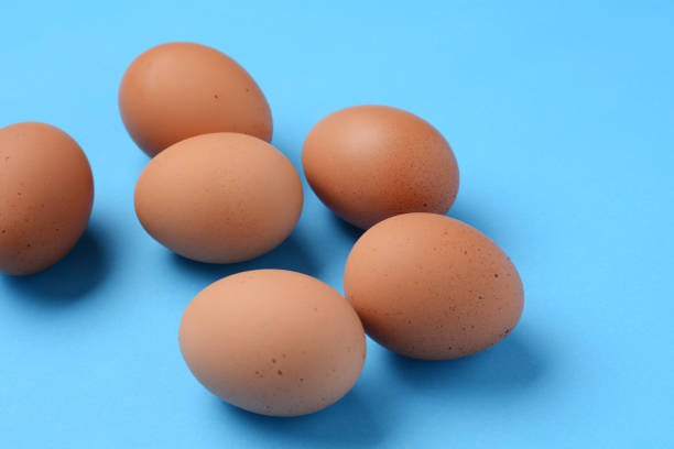 istock Top view of six brown eggs 1043684454