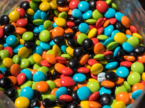 istock Colorful sweet circle shape yummy candy balls sugar 1043685658