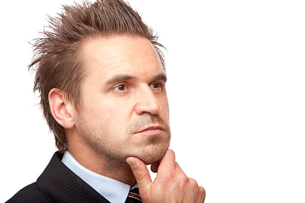 istock Businessman looks contemplative because of a problem 104368662