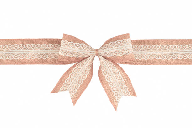 Isolated Golden Ribbon For Design Element.