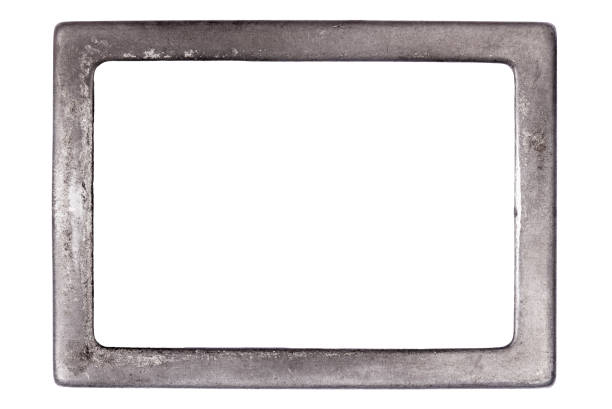 istock Metal frame with room for text on white background 1043693982