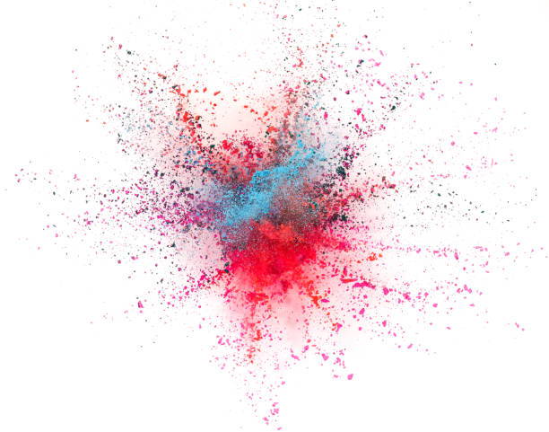 istock Colored powder explosion isolated on white background. 1043699026