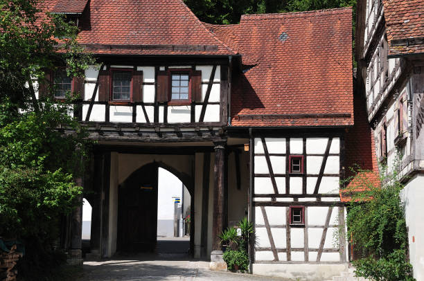 istock half-timbered gate house in Blaubeuren, Germany 1043700260