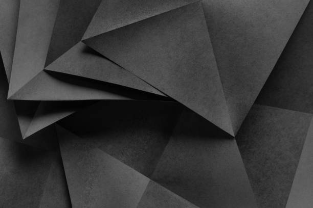 istock Geometric shapes in black and white, abstract background 1043710098