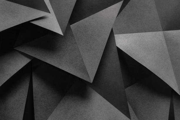 istock Geometric shapes in black and white, abstract background 1043714244