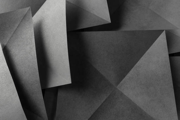 istock Geometric shapes in black and white, abstract background 1043715108